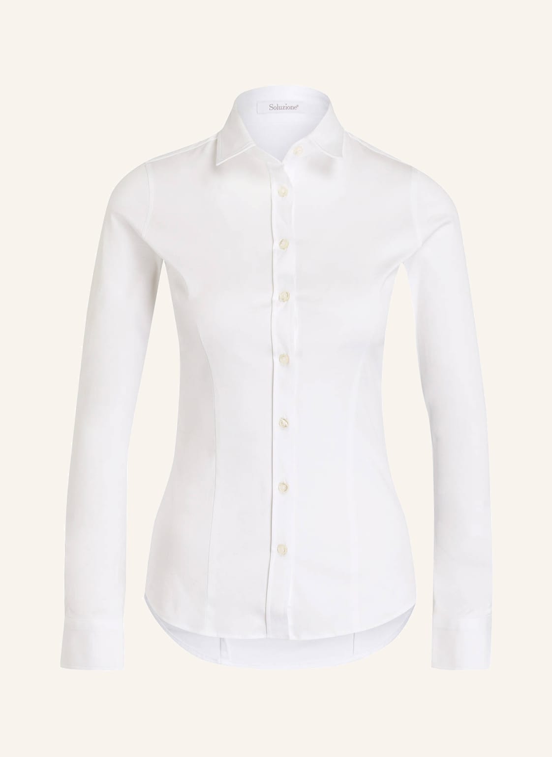 Soluzione Hemdbluse Aus Jersey weiss Soluzione Hemdbluse Aus Jersey weiss von Soluzione