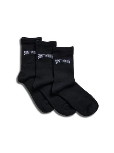 Sometime Stsvarsity Socks 3-Pack - caviar (Grösse: 24-27) von Sometime