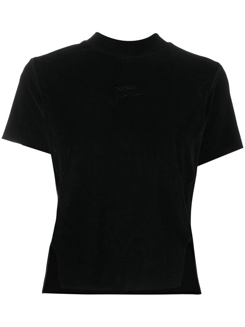 Song For The Mute slit detail crew neck T-Shirt - Black von Song For The Mute