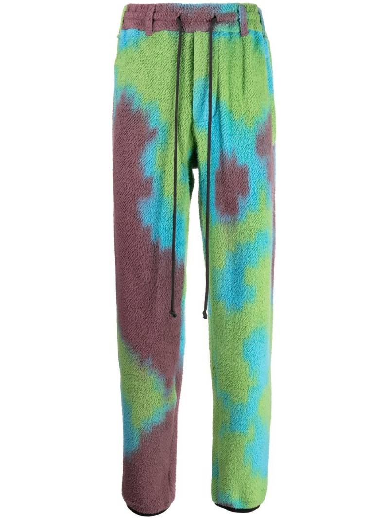 Song For The Mute tie-dye drawstring track pants - Green von Song For The Mute