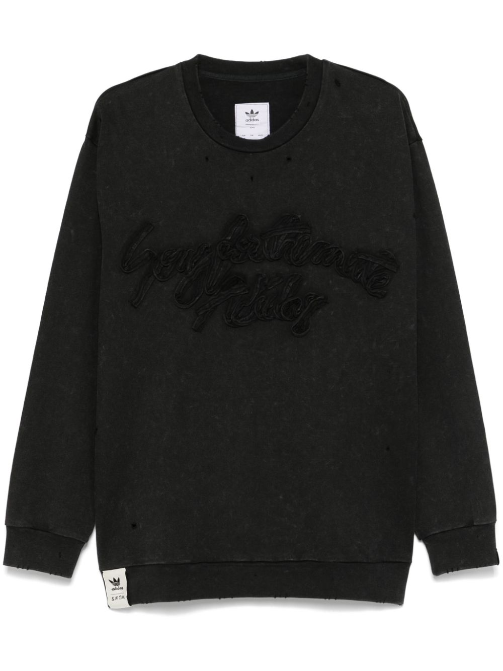 Song For The Mute x Adidas logo-appliqué sweatshirt - Black von Song For The Mute