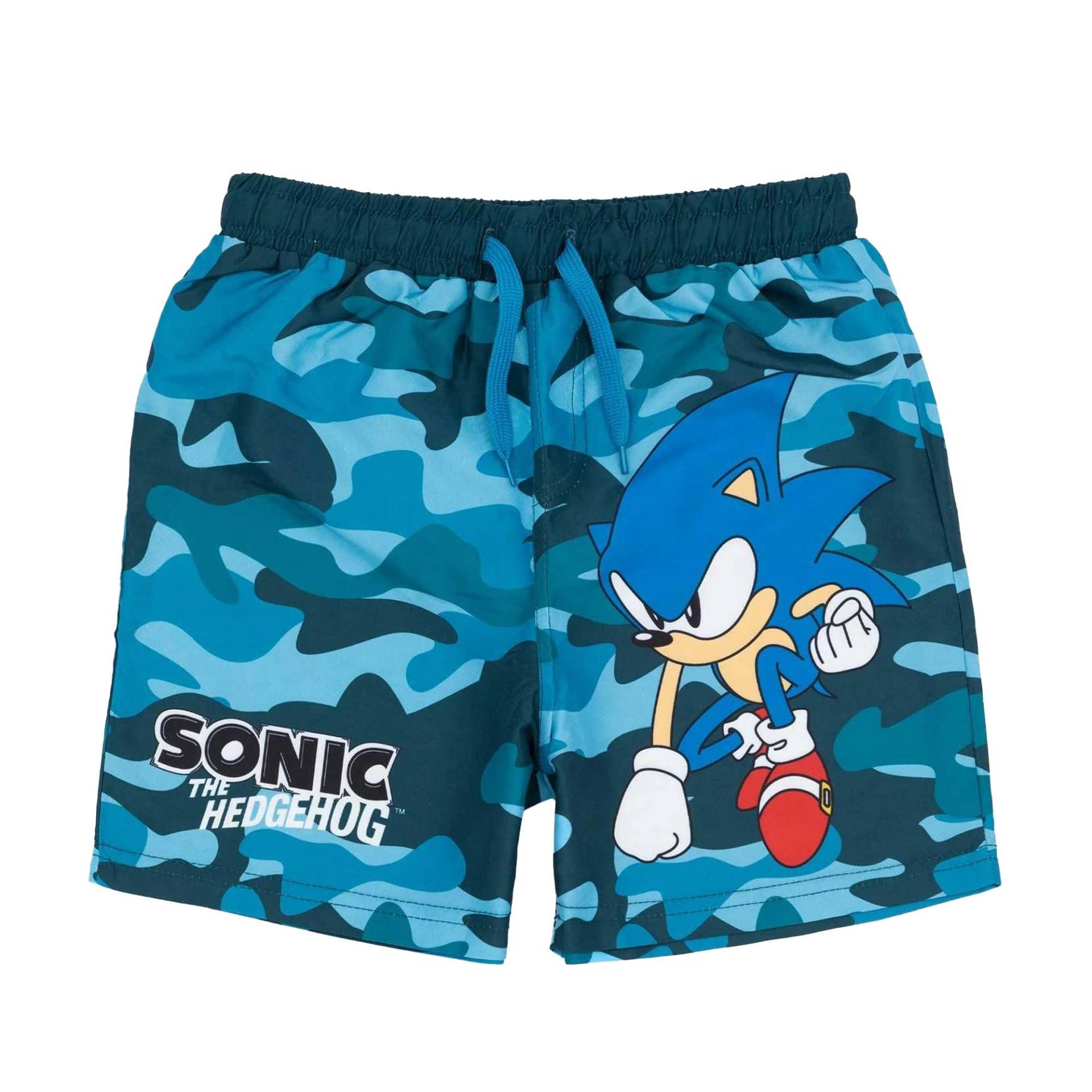 Badeshorts Jungen Blau 116 von Sonic The Hedgehog