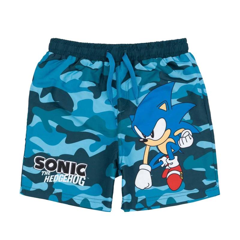 Sonic The Hedgehog - Badeshorts, 134, Blau von Sonic The Hedgehog