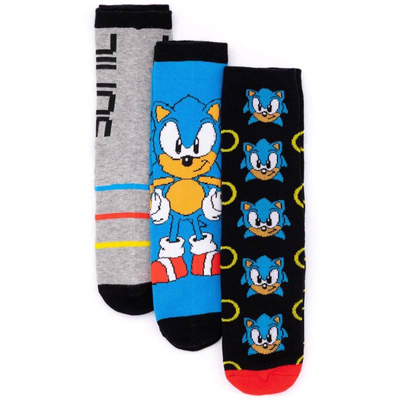 Sonic The Hedgehog - Socken (3erPack), für Damen, Blau, Größe 40.5 von Sonic The Hedgehog