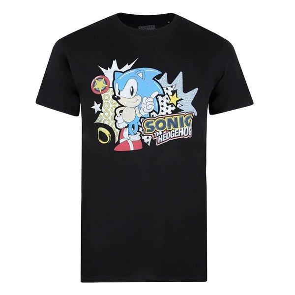 Tshirt Herren Schwarz L von Sonic The Hedgehog