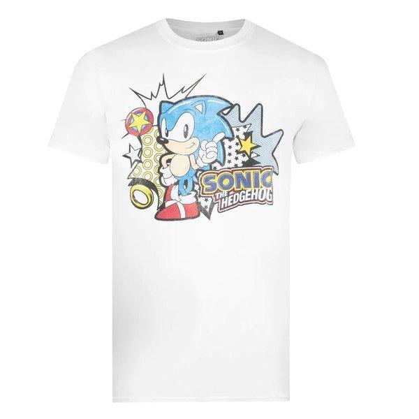 Tshirt Herren Weiss L von Sonic The Hedgehog