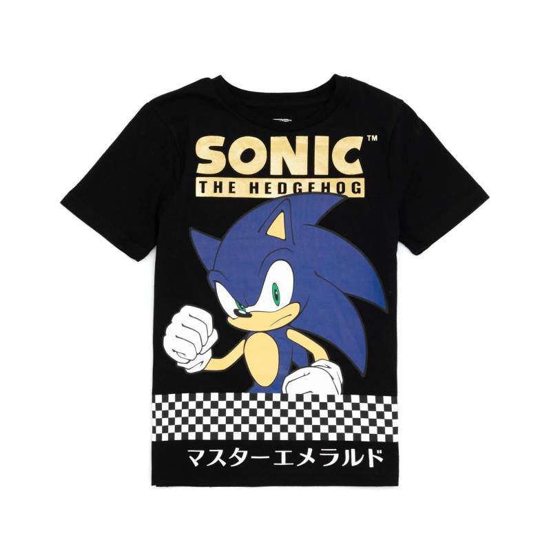 Tshirt Jungen Schwarz 104 von Sonic The Hedgehog