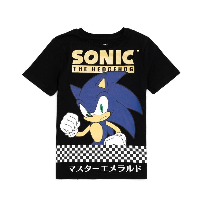 Tshirt Jungen Schwarz 122 von Sonic The Hedgehog