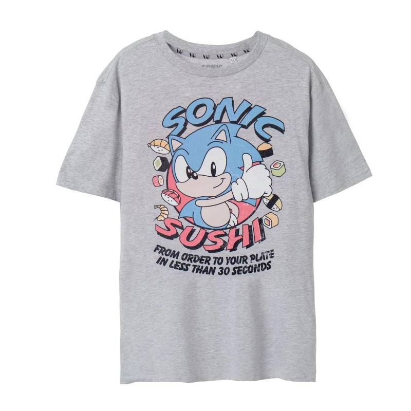 Sonic The Hedgehog - TShirt kurzärmlig, für Herren, Taubengrau, Größe L von Sonic The Hedgehog