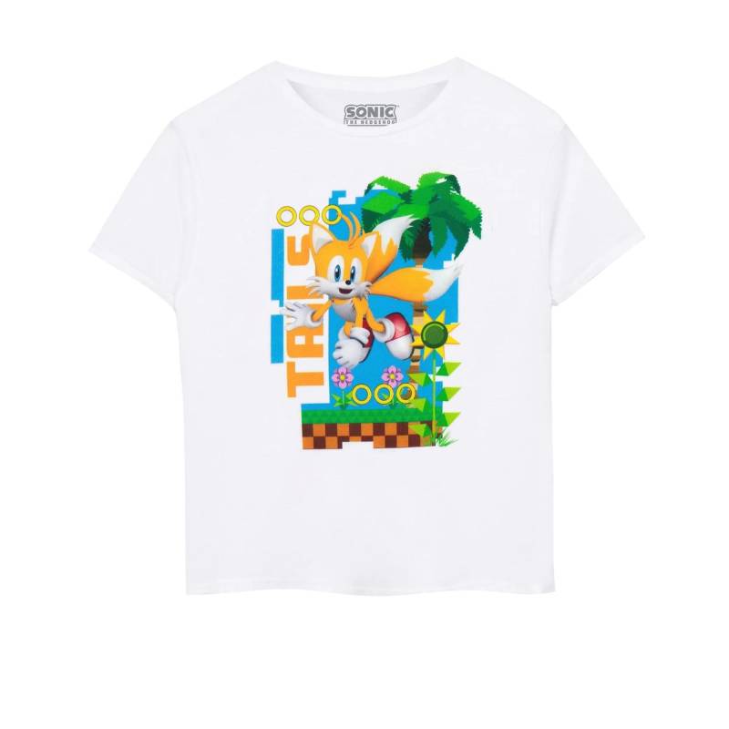 Tshirt Kurzärmlig Jungen Weiss 104 von Sonic The Hedgehog