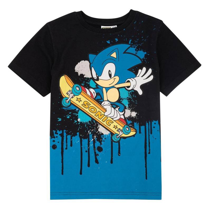 Tshirt Mädchen Schwarz 110 von Sonic The Hedgehog