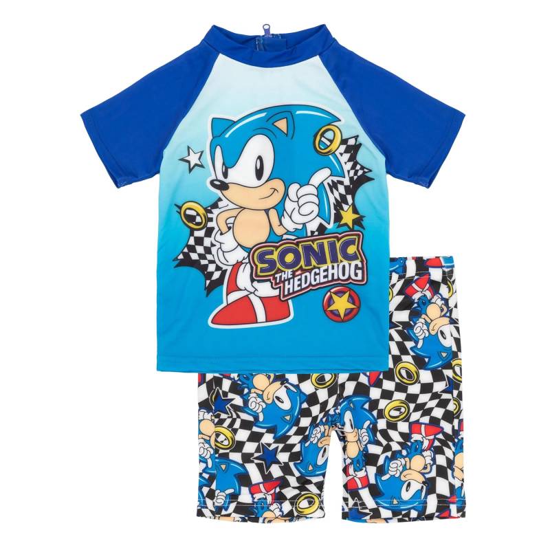 Zweiteiliger Badeanzug Unisex Blau 104 von Sonic The Hedgehog