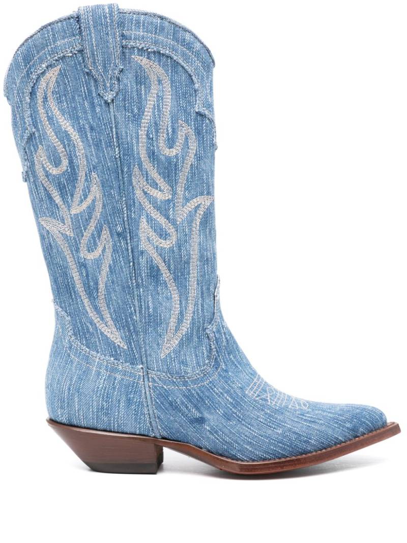 Sonora Santa Fe 35mm denim boots - Blue von Sonora