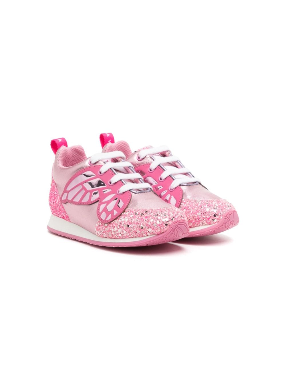 Sophia Webster Mini Chiara glitter lace-up sneakers - Pink von Sophia Webster Mini