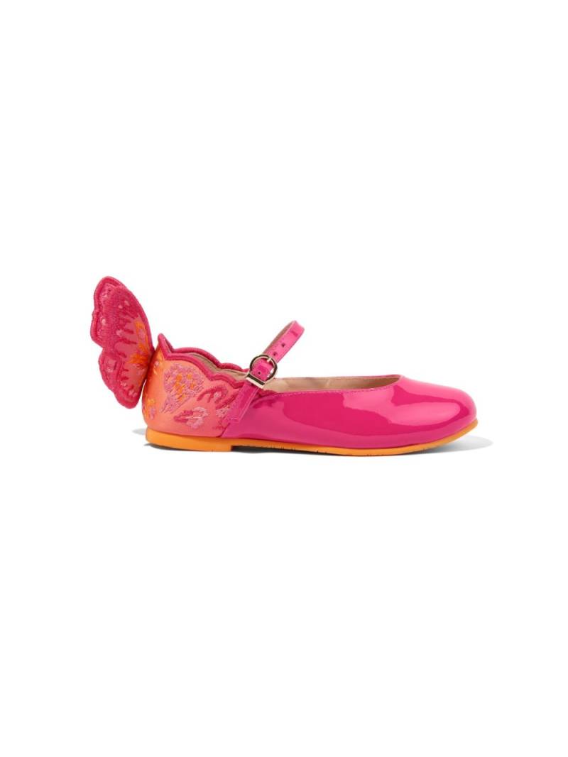 Sophia Webster Mini Heavenly leather ballerina shoes - Pink von Sophia Webster Mini