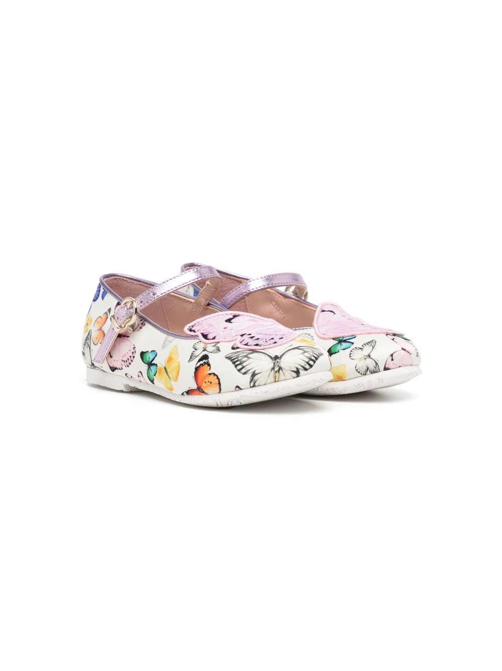 Sophia Webster Mini butterfly-print ballerina shoes - Pink von Sophia Webster Mini