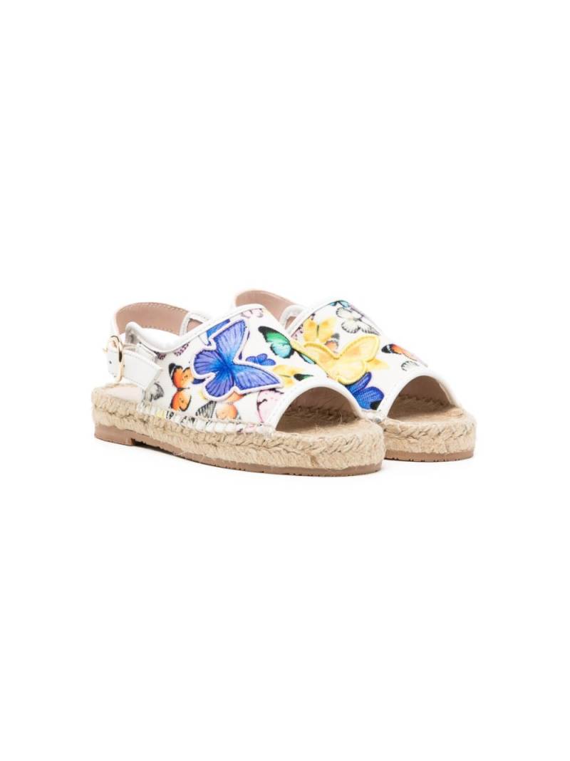 Sophia Webster Mini butterfly-print open-toe sandals - White von Sophia Webster Mini