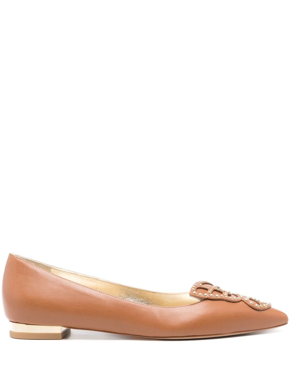 Sophia Webster Butterfly leather ballerina shoes - Brown von Sophia Webster