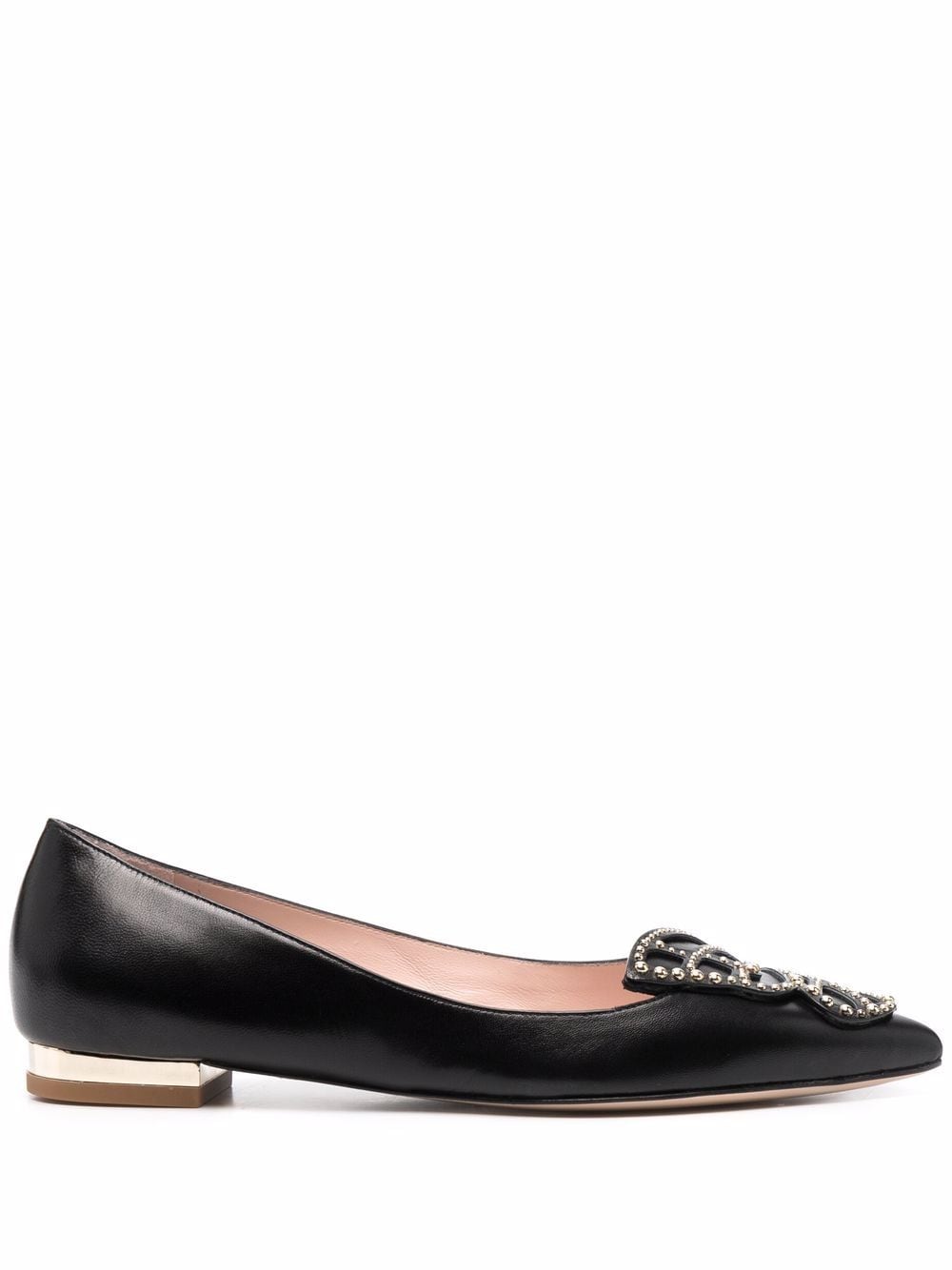 Sophia Webster Butterfly-studded-flat pumps - Black von Sophia Webster