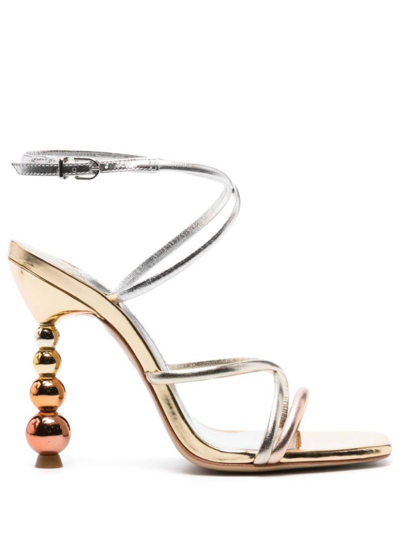 Sophia Webster Perla 110mm metallic-finish sandals - Gold von Sophia Webster