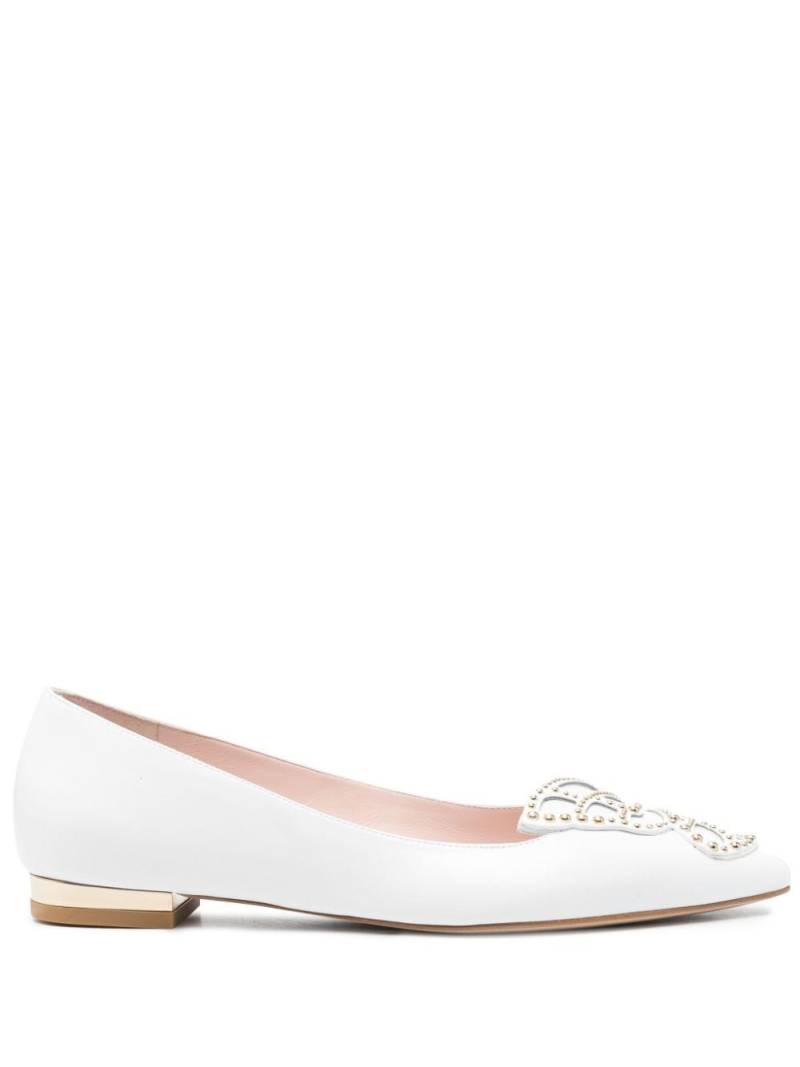 Sophia Webster stud-embellished flats - White von Sophia Webster