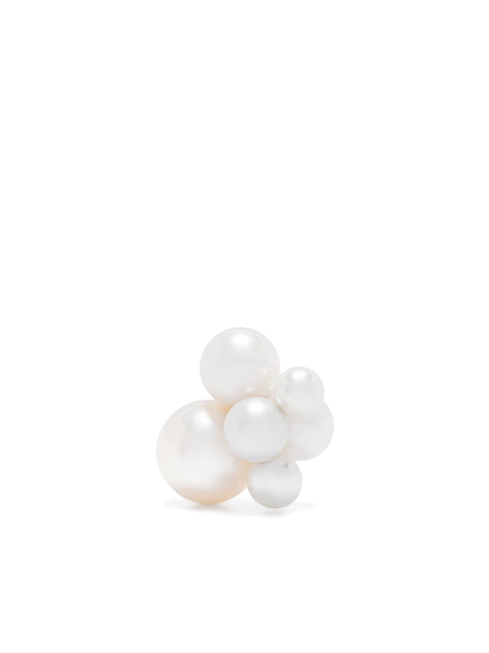 Sophie Bille Brahe 14kt yellow gold Bise freshwater pearls single earring - Neutrals von Sophie Bille Brahe