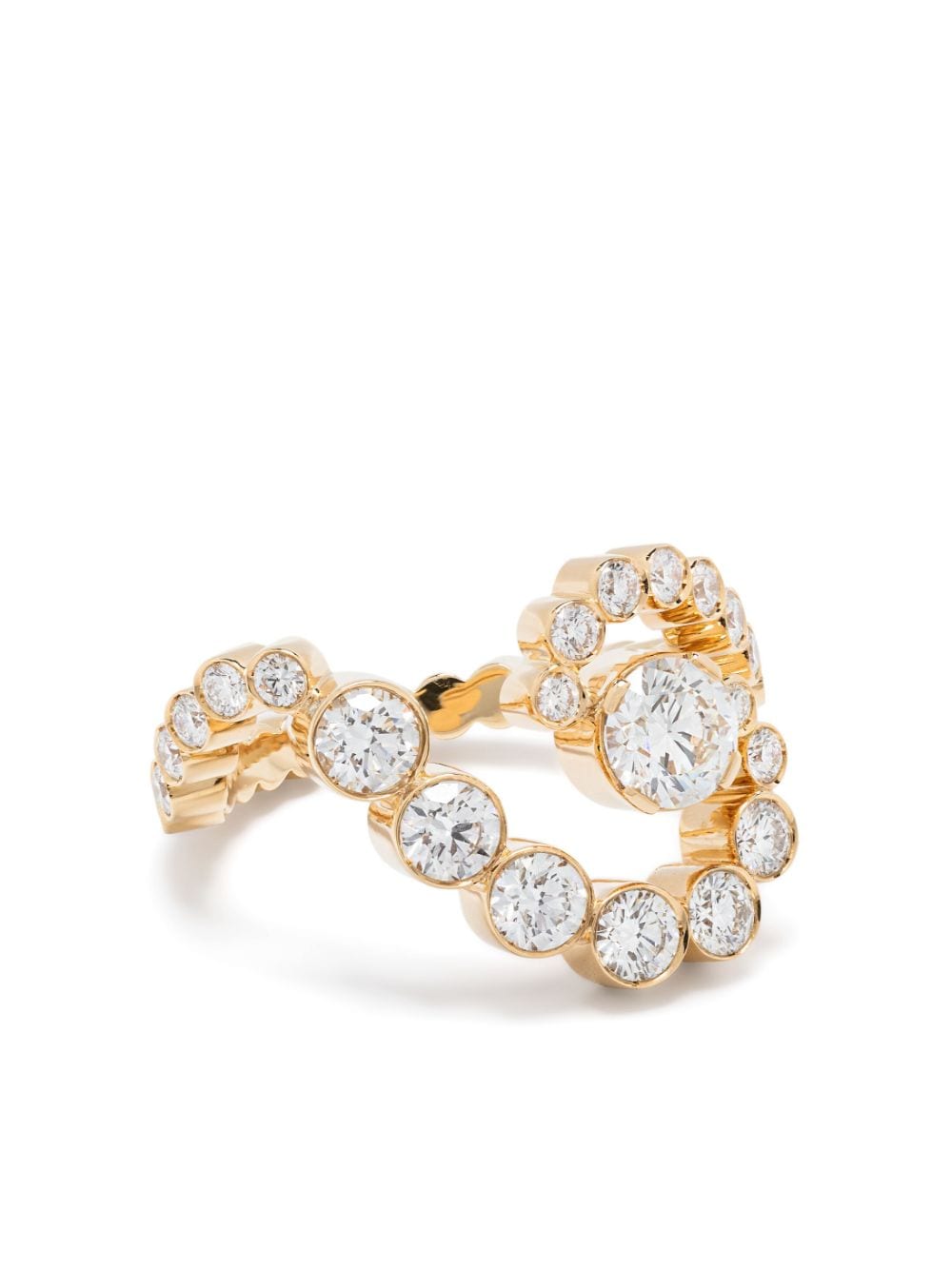 Sophie Bille Brahe 18kt recycled yellow gold Gaia diamond band ring von Sophie Bille Brahe