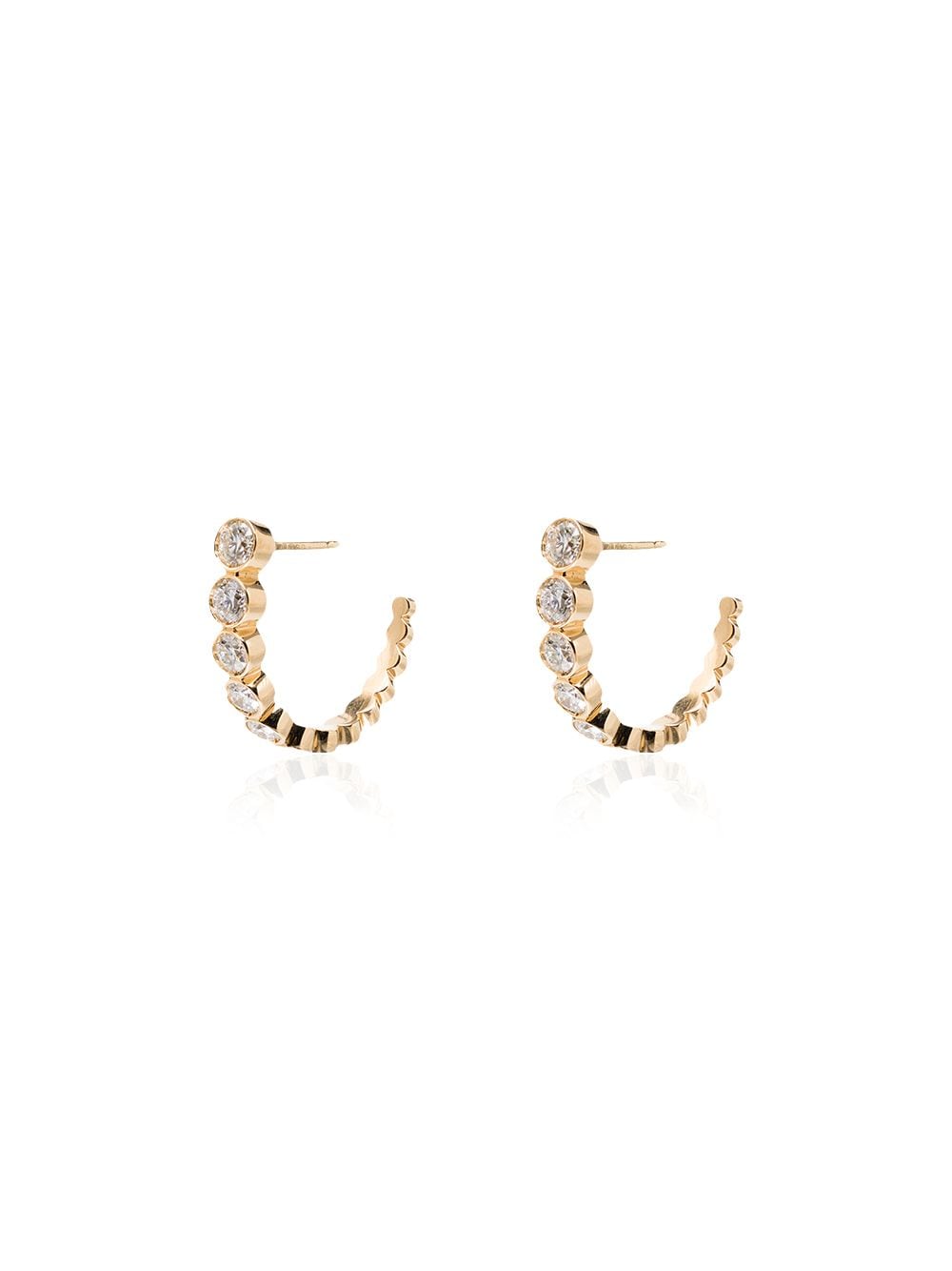 Sophie Bille Brahe 18kt yellow gold half-hoop diamond earrings von Sophie Bille Brahe