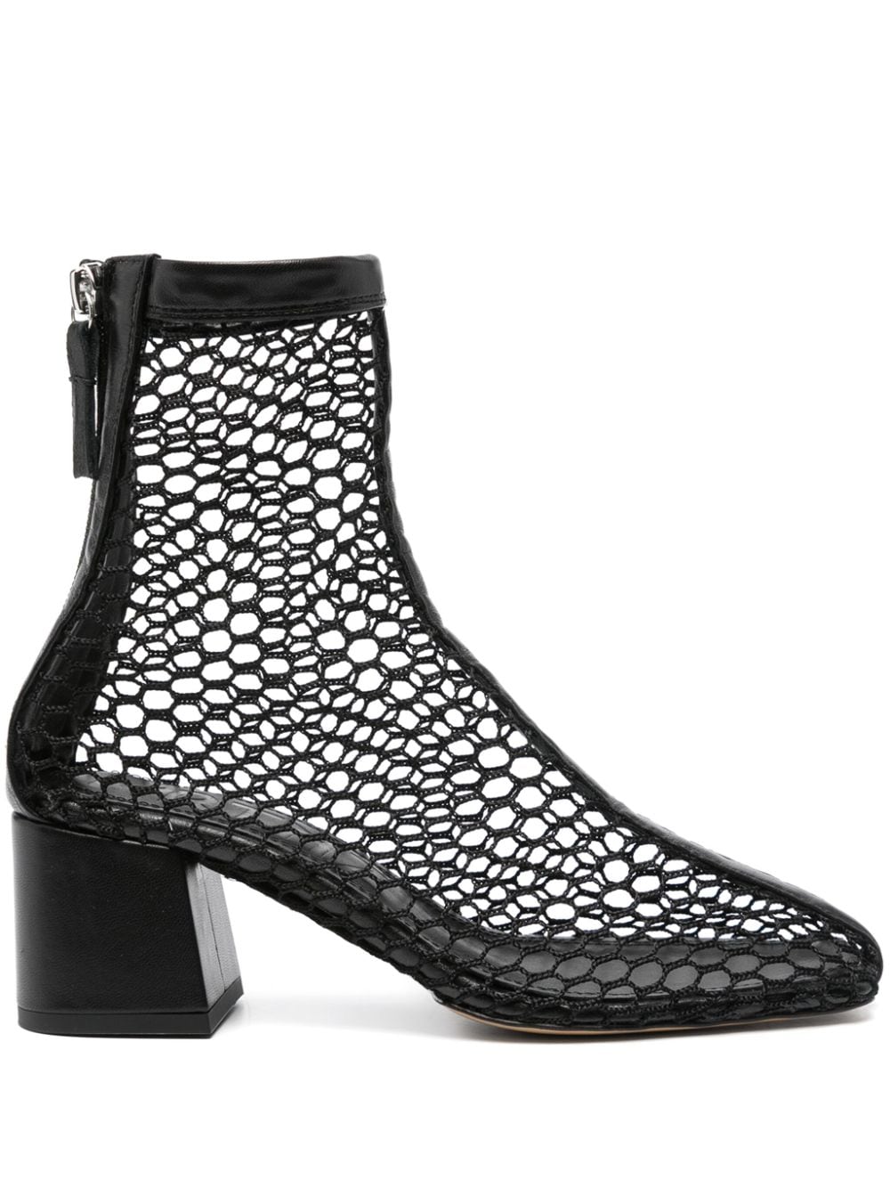 Souliers Martinez Firme 65mm mesh ankle boots - Black von Souliers Martinez