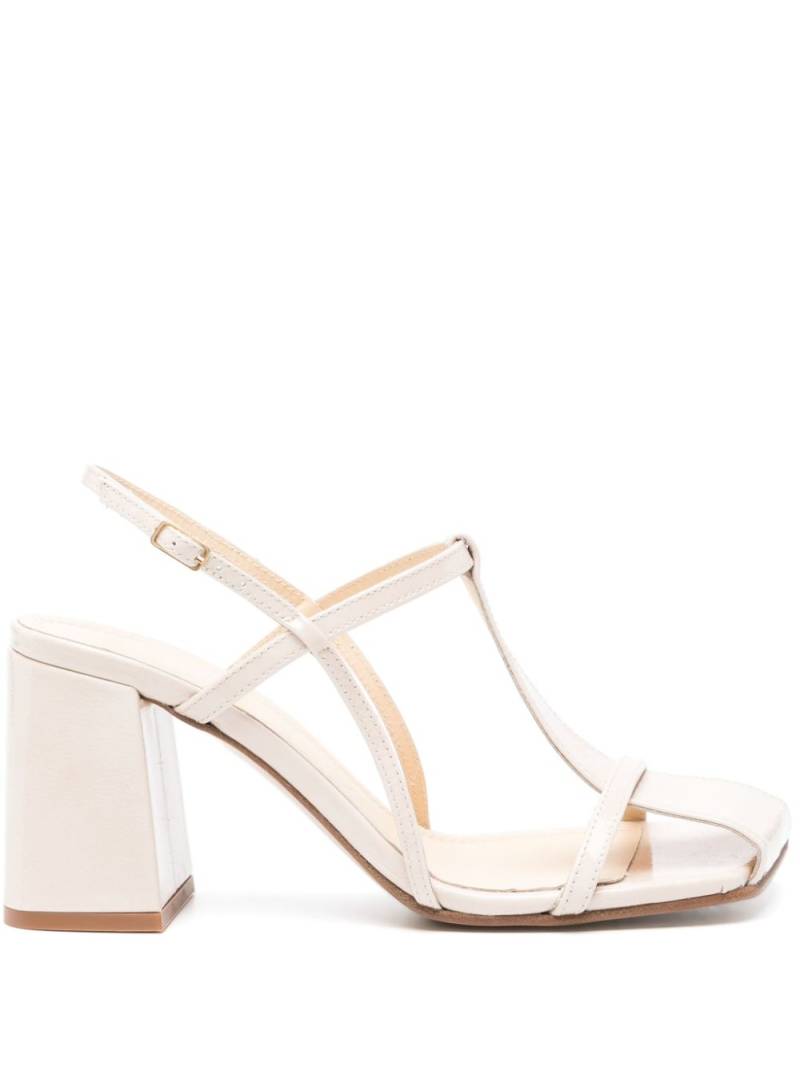 Souliers Martinez Frisia 75mm leather sandals - Neutrals von Souliers Martinez