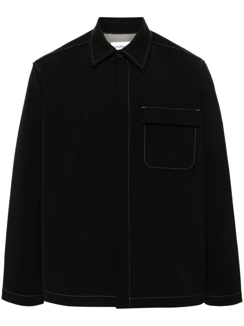 Soulland Rory grain de poudre shirt - Black von Soulland