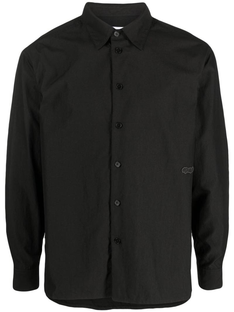 Soulland logo-patch plain shirt - Black von Soulland