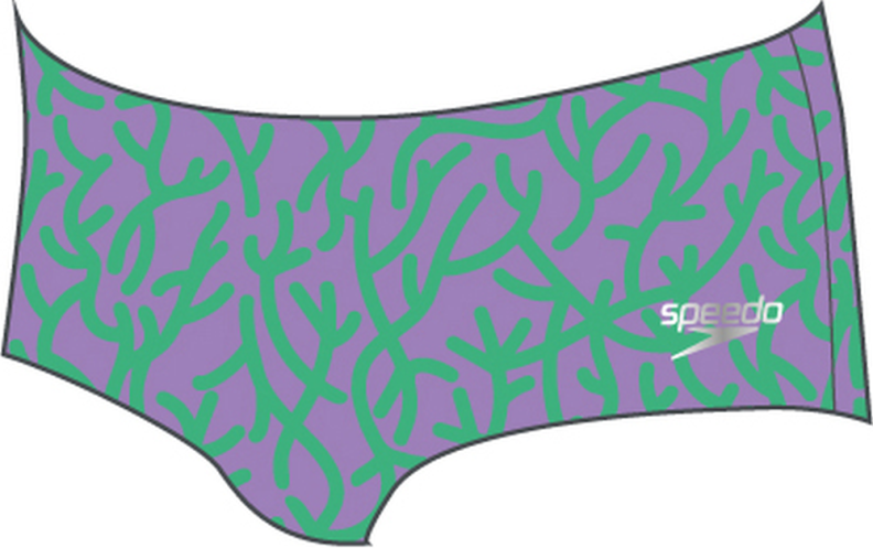 Speedo Badehose 17cm Club Training Allover Bri Swimwear Male Adult - Miami Lilac/Fake (Grösse: 38) von Speedo