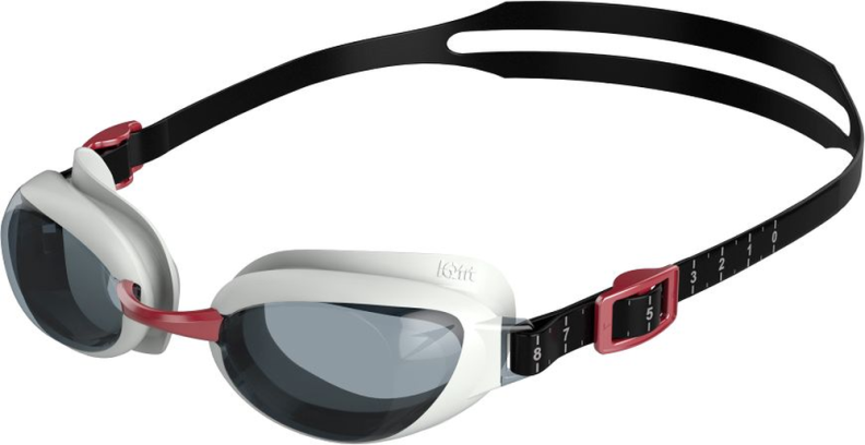 Speedo Aquapure Goggles Adults - Black/White/Red/S von Speedo