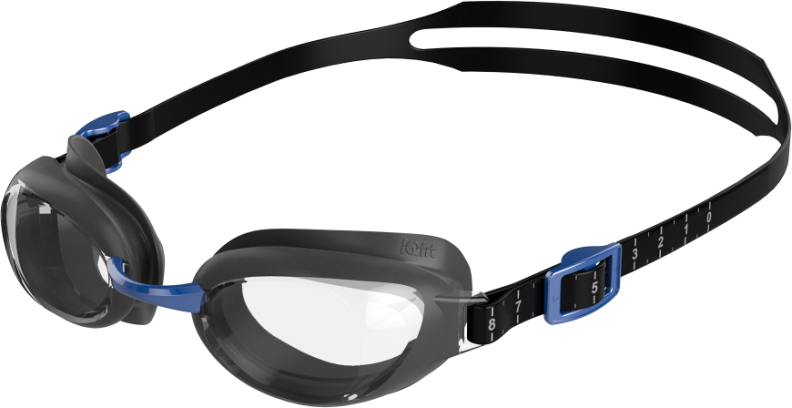 Speedo Aquapure Goggles Adults - Lead Oxide/Clear von Speedo