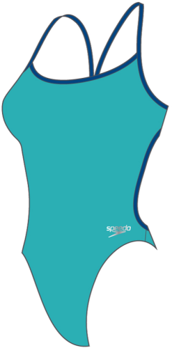 Speedo Badeanzug Solid Vback Swimwear Female Adult - Fluo arctic/True (Grösse: 36/D40) von Speedo