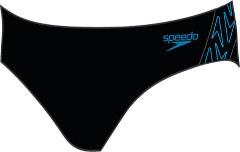 Speedo Badehose Hyper Boom Splice 7cm Brief Swimwear Male Adult - Black/Bolt (Grösse: 36) von Speedo