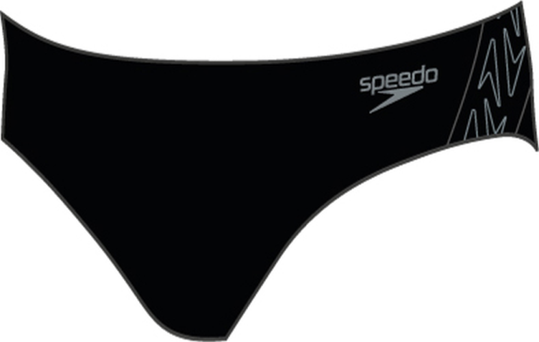 Speedo Badehose Hyper Boom Splice 7cm Brief Swimwear Male Adult - Black/Dove Grey (Grösse: 40) von Speedo
