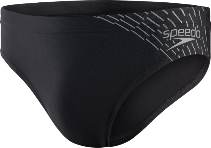 Speedo Badehose Medley Logo 7cm Brief Swimwear Male Adult - Black/Ardesia (Grösse: 40) von Speedo