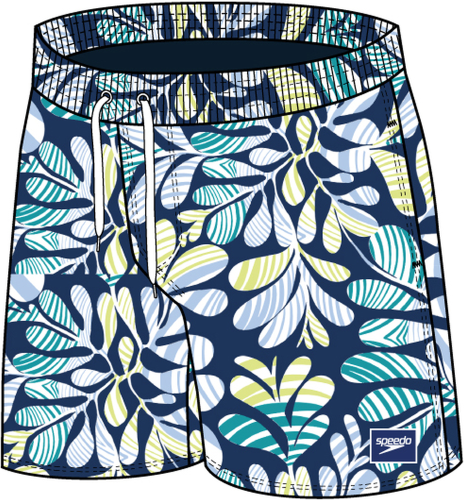 Speedo Badehose Printed Leisure Watershort Male - Ammonite Blue/Aqu (Grösse: XXL) von Speedo