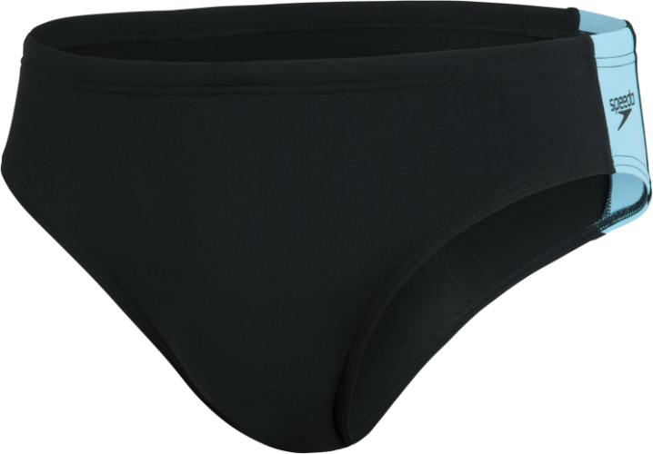 Speedo Badehose Boom Logo Spl 7cm Brief Swimwear Male Adult - Black/Light Adr (Grösse: 36) von Speedo