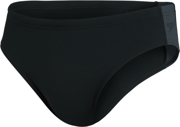 Speedo Badehose Boom Logo Splice 7cm Brief Swimwear Male Adult - Black/Oxid Grey (Grösse: 40) von Speedo