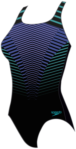 Speedo Digital Placement Medalist Swimwear Female Adult - Black/Chroma Blue (Grösse: 38/D42) von Speedo