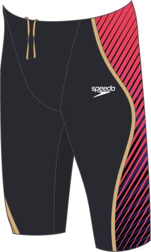 Speedo Badehose Fastskin LZR Pure Intent Jamme Race Male - Black/Phoenix Red (Grösse: 25) von Speedo