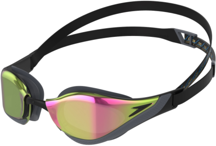 Speedo Fastskin Pure Focus Mirror Goggles Adults - Black/Cool Grey/R von Speedo