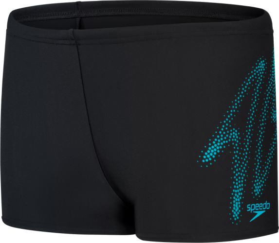 Speedo Hyper Boom Logo Placement Aqua Swimwear Male Junior/Kids (6-1 - Black/Bolt (Grösse: 9-10J/D140) von Speedo