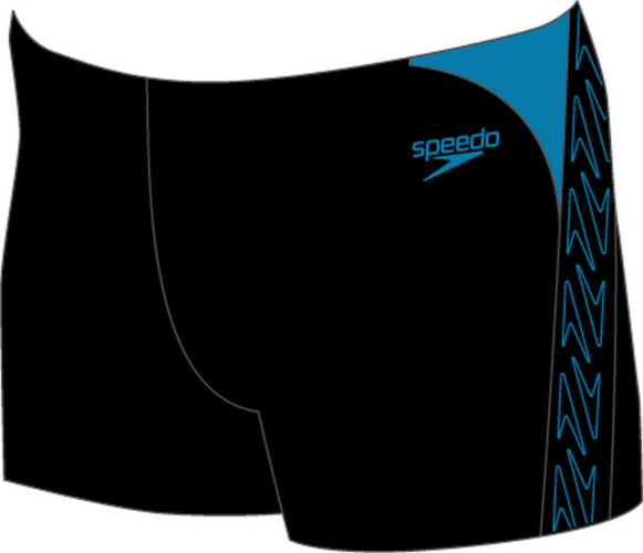 Speedo Hyper Boom Logo Splice Aquash Swimwear Male Junior/Kids (6-16) - Black/Bolt (Grösse: 13-14J/D164) von Speedo