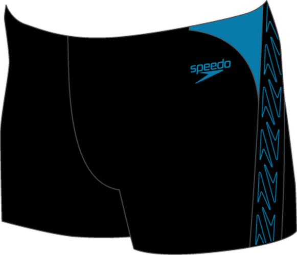 Speedo Hyper Boom Logo Splice Aquash Swimwear Male Junior/Kids (6-16) - Black/Bolt (Grösse: 5-6J/D116) von Speedo