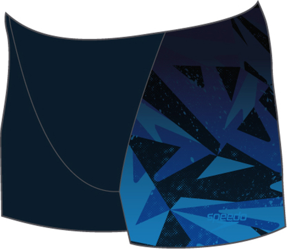 Speedo Hyper Boom V-Cut Aquashort Swimwear Male Adult - True Navy/Blue Fl (Grösse: 32) von Speedo