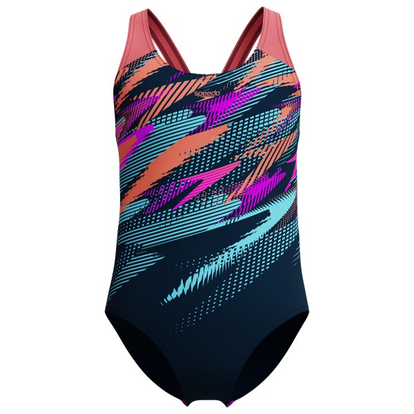 Speedo - Kid's Digi Placement Splashback - Badeanzug Gr 128 blau von Speedo